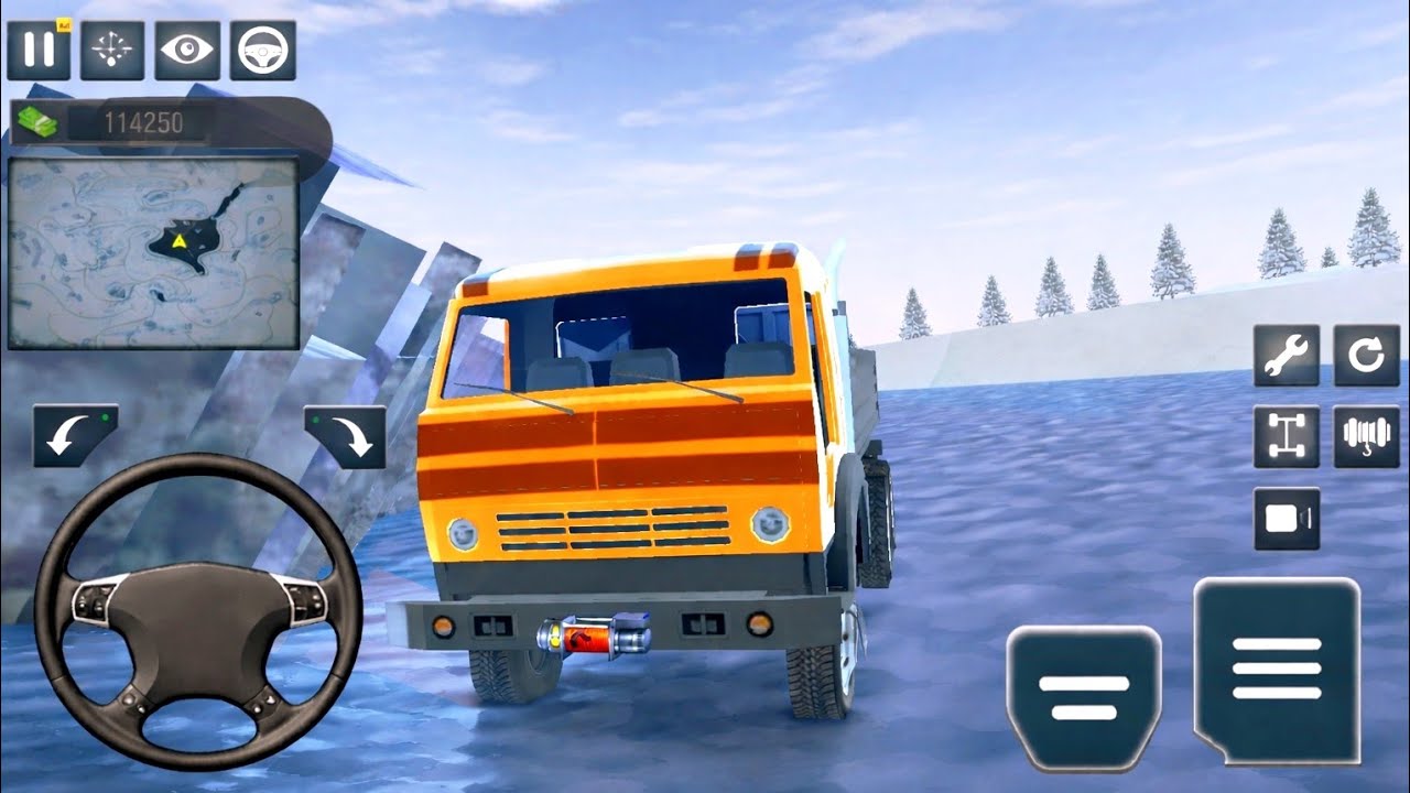 Open World Ice Road Truck Driving ❄️ | Offroad Simulator Gameplay 