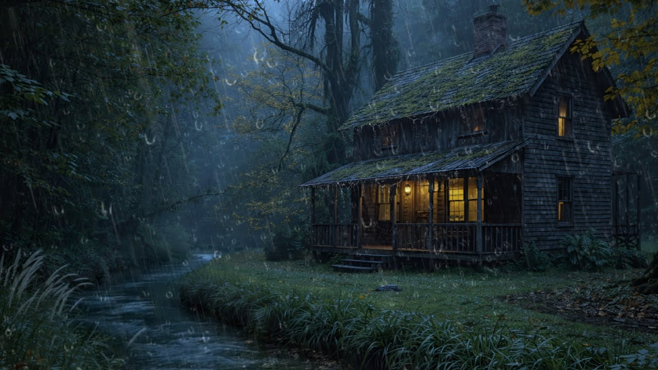 Heavy Rain Forest Ambience at Night | Natural Sounds for Deep Sleep and Mental Relaxation
