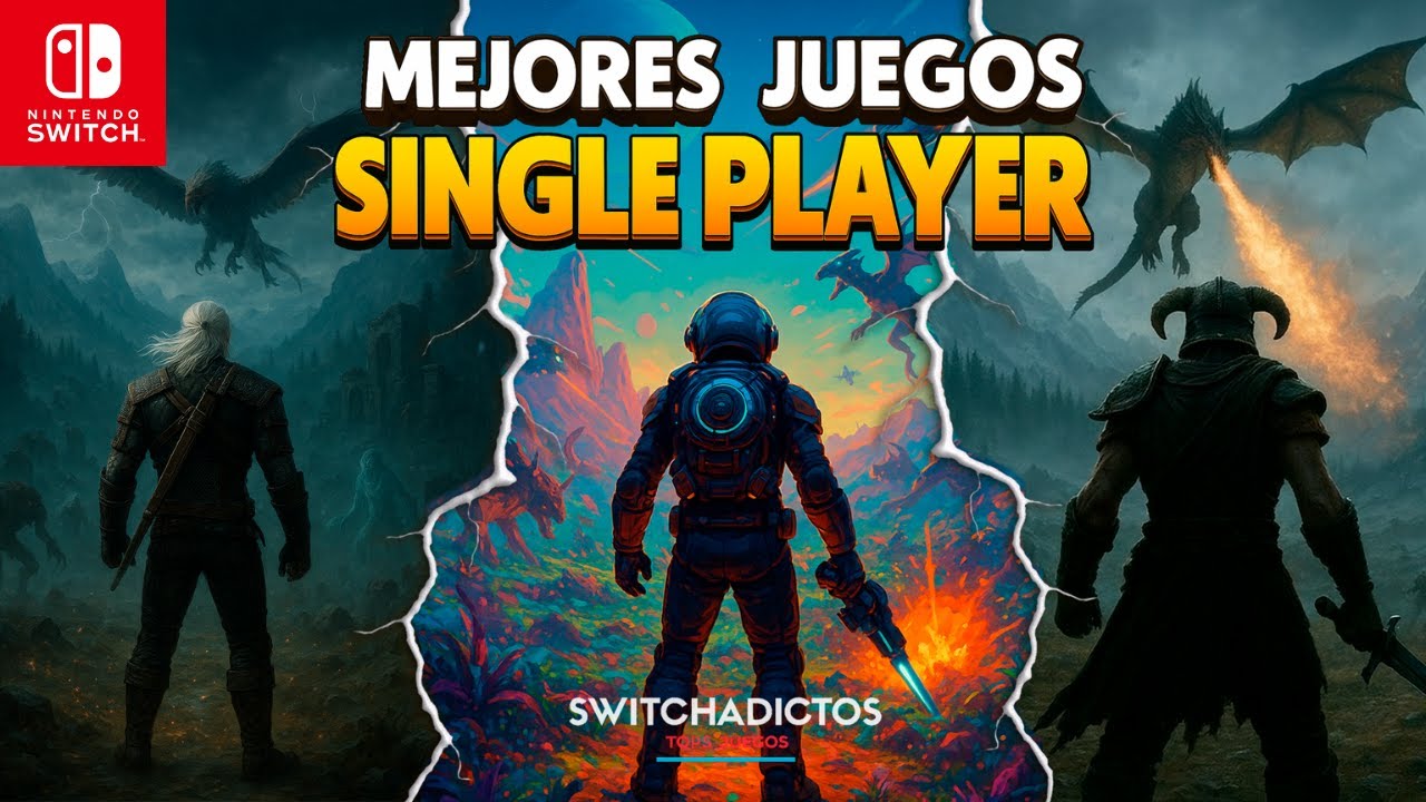 Los 15 MEJORES JUEGOS SINGLE PLAYER en Nintendo Switch 1 y 2 2025