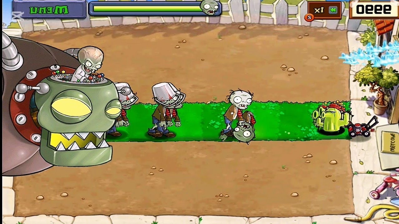 Cactus x Peashooter Vs DrZomboss - Who Will Win? PVZ1 Fullgameplay