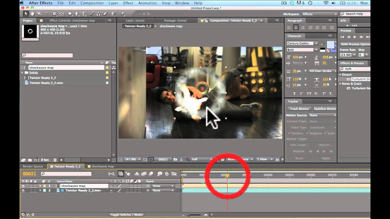 After Effects Tutorial - Gunshot Shock-wave