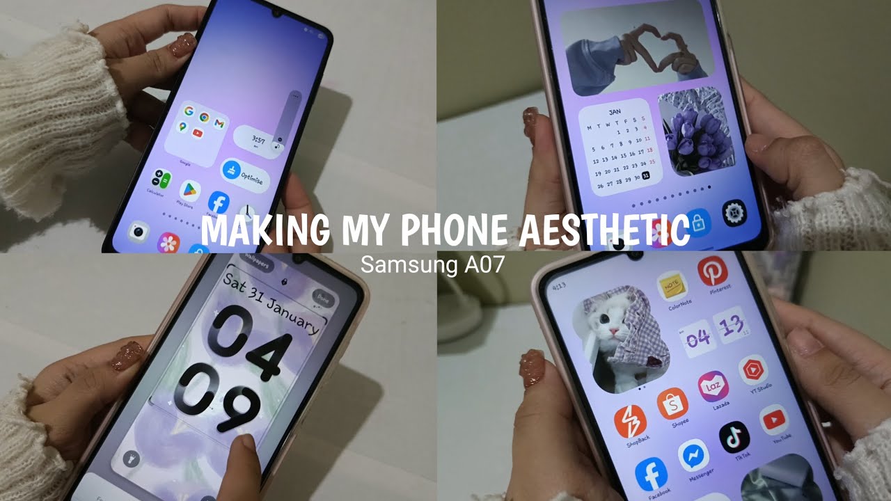 Создаю эстетичный дизайн для своего телефона ✨🌷 Samsung A07 🌸