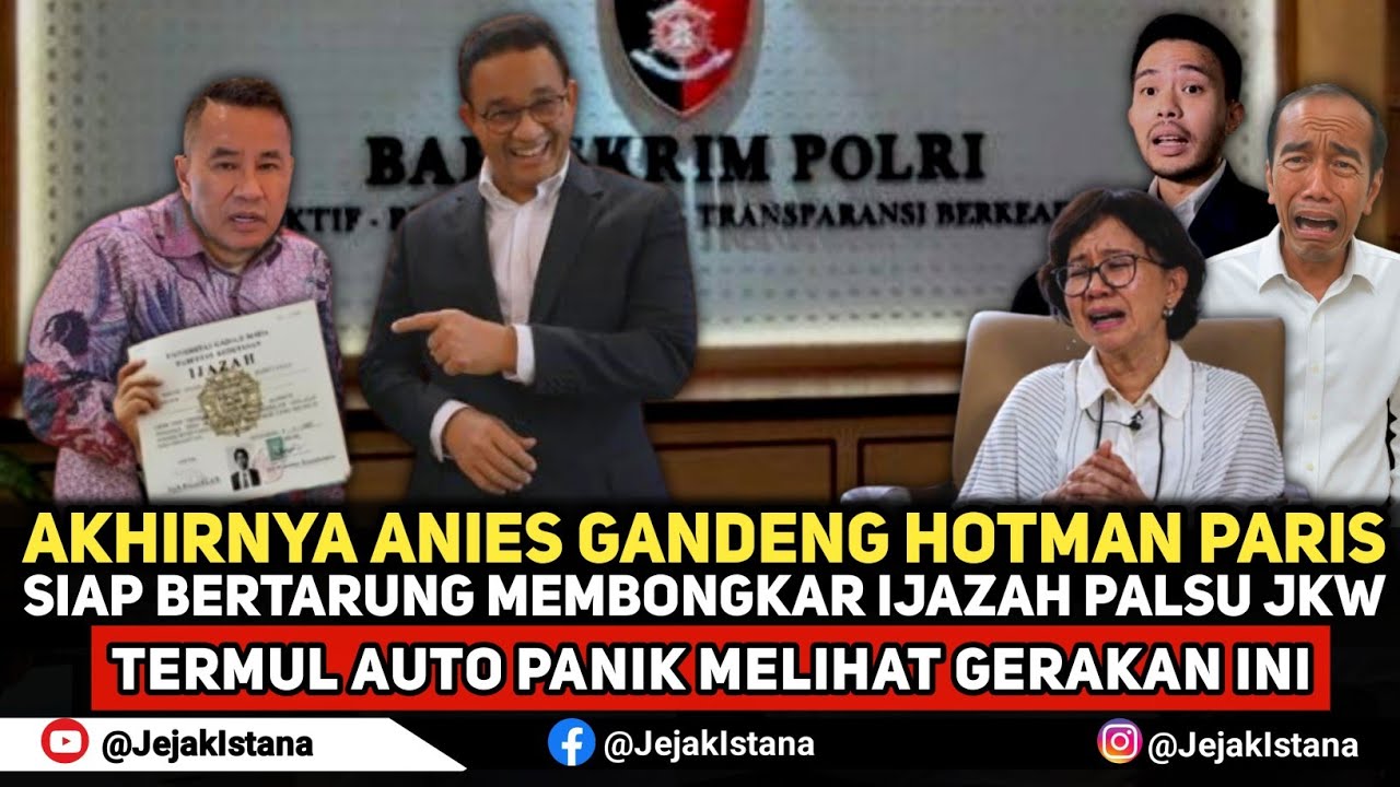 MENGERIKAN❗ANIES,HOTMAN SIAP BERTARUNG MEMBONGKAR IJAZAH PALSU JOKOWI