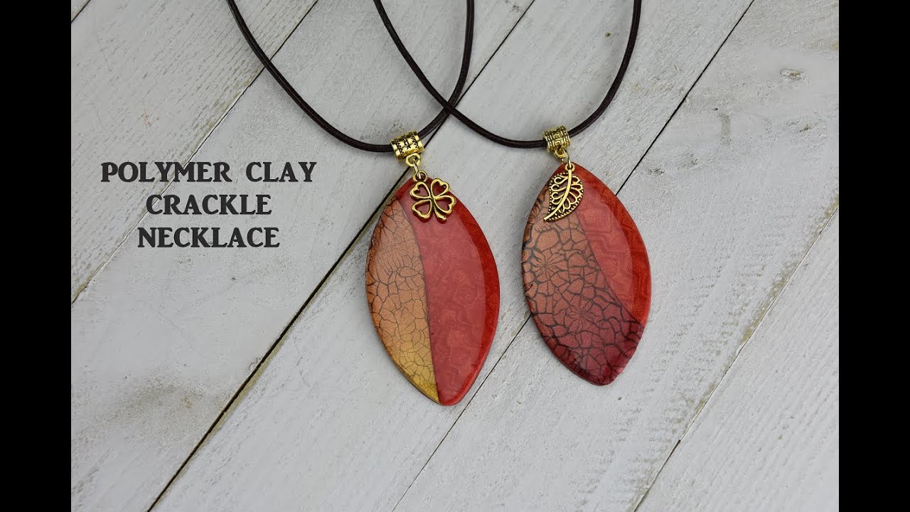 Polymer Clay project :Polymer Clay Crackle Necklace