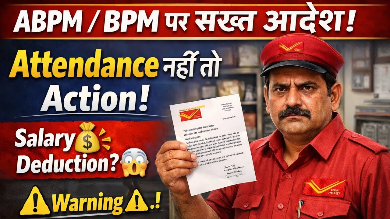 ABPM / BPM पर सख्त आदेश 😱 | Attendance नहीं तो Action! Salary Deduction या Removal? ⚠️
