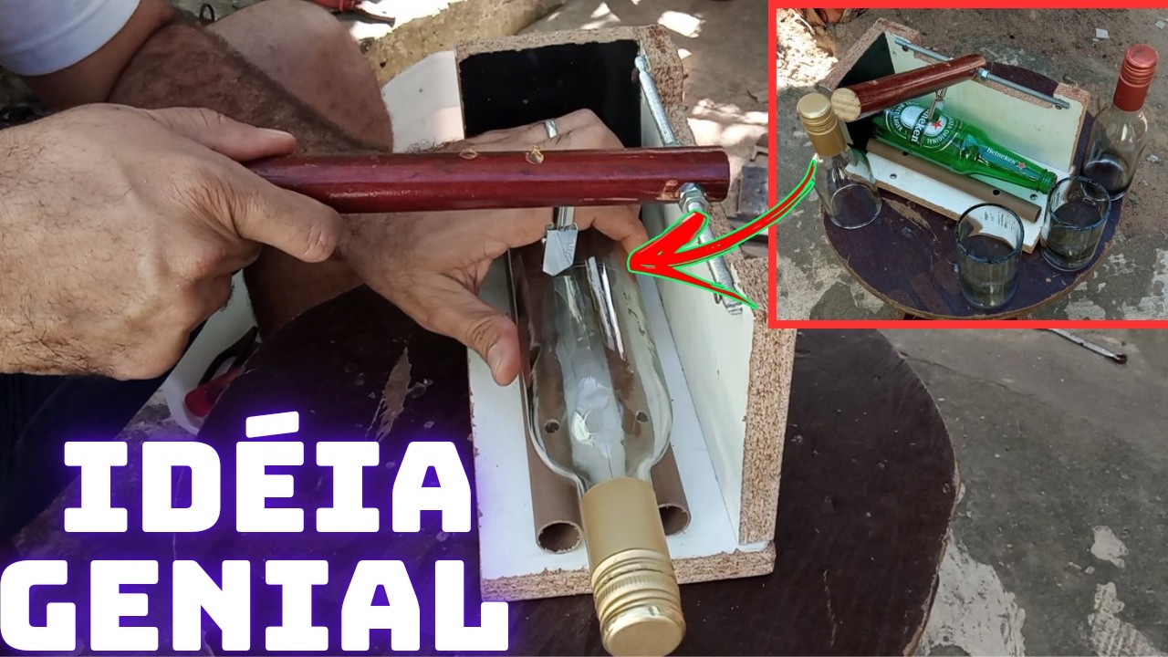 🔥💣FIZ uma MÁQUINA para corta GARRAFAS de VIDRO