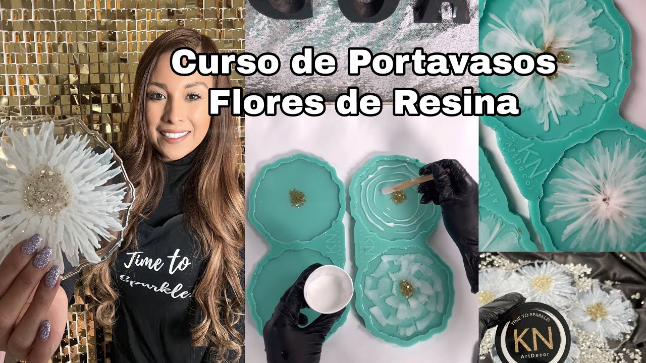 “Curso de resina” Portavasos de Flor paso a paso por  Artdecor