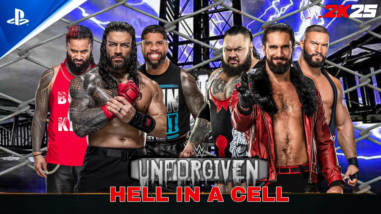HELL IN A CELL WAR! The Bloodline vs The Vision | WWE 2K25 Unforgiven