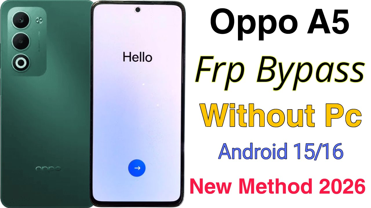 Oppo A5 5G Frp Bypass | Without Pc | Google Account Lock Unlock - New Method 2026