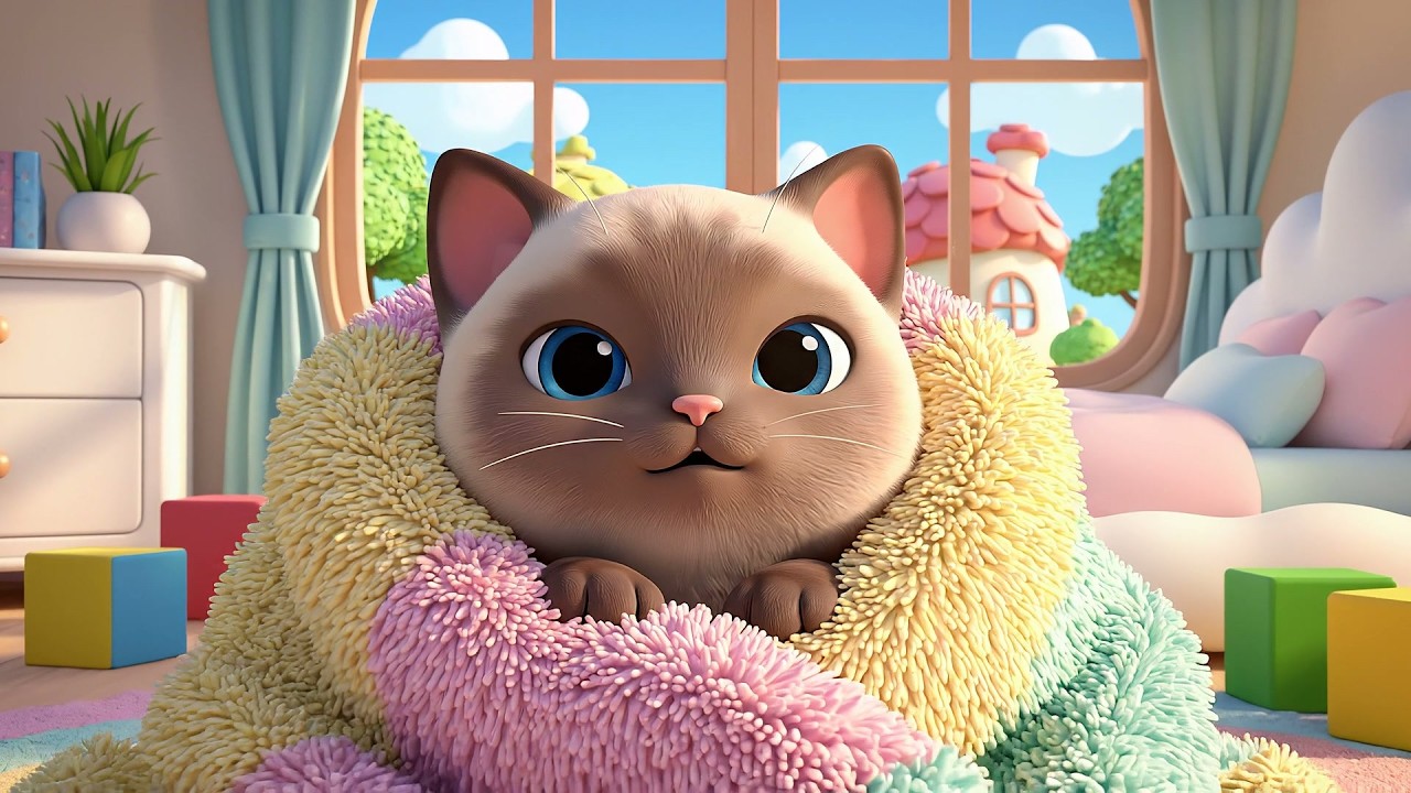 Sleepy Cat Purrs Purr Purr Purr | Bedtime Lullaby & Calming Animal Songs