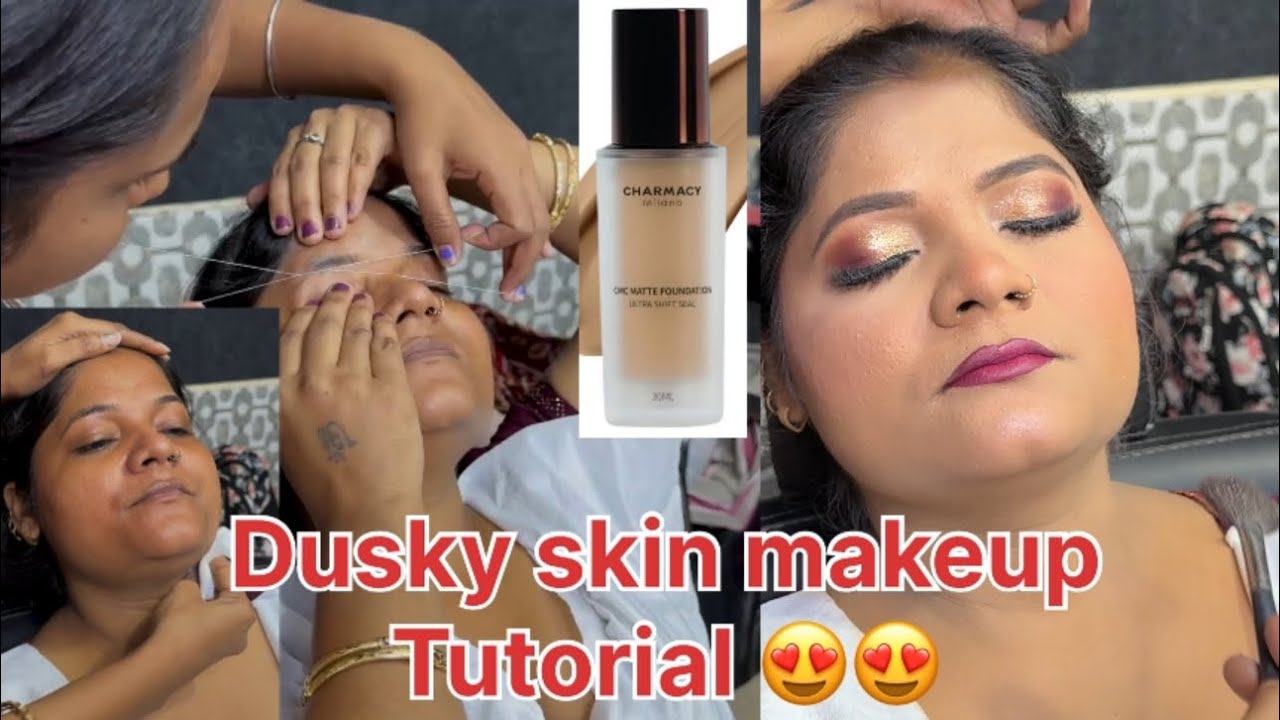 Dusky skin makeup tutorial step by step ✅ how to do party makeup on dusky skin 😍😍