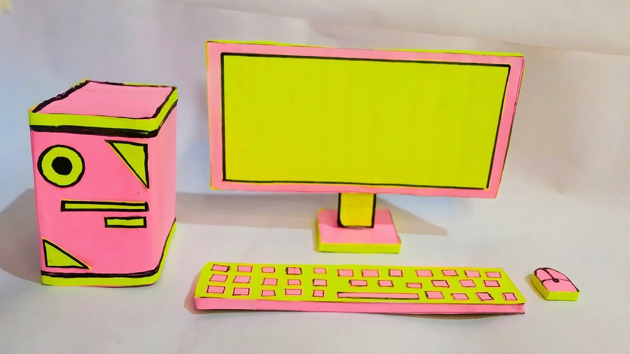How to make Mini Cardboard Computer ||Cardboard Computer  || DIY Mini Computer||