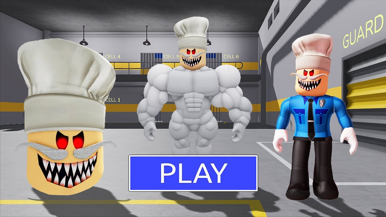 Escaping from a BARRY'S PRISON RUN! And BECAME a PAPA PIZZA #Roblox