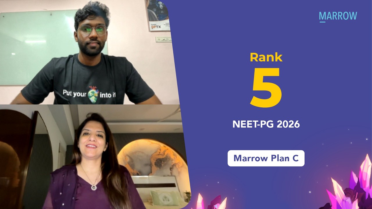 5-е место, NEET-PG 2026: доктор Graceton (План C) делится своей стратегией подготовки с доктором ...