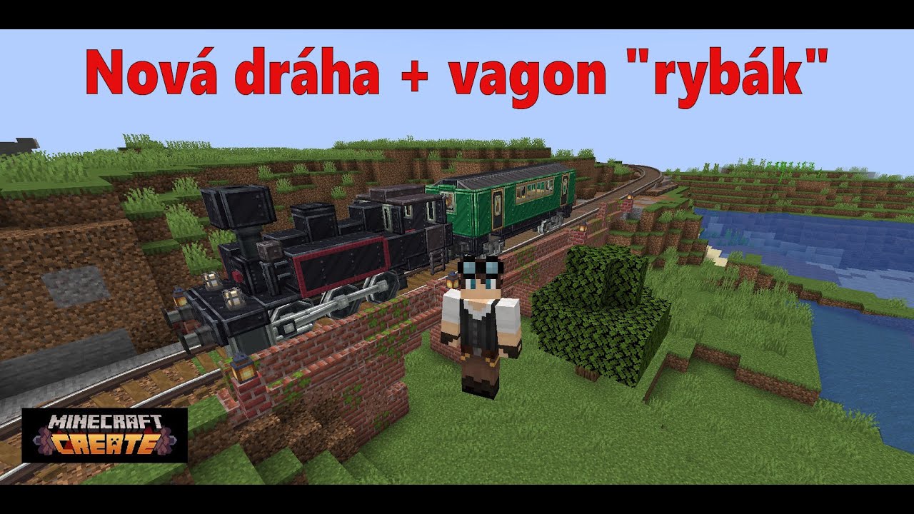 Nová dráha + návod na postavení osobního vagonu - minecraft create mod