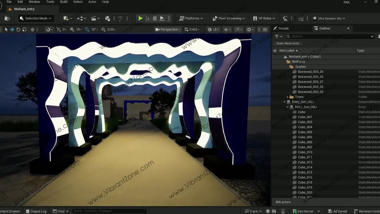 3D Entry Design & Walkway Visualization in Unreal Engine | By Vibrant Zone Studios