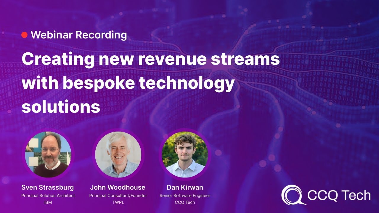 Creating New Revenue Streams with Bespoke Technology Solutions Webinar