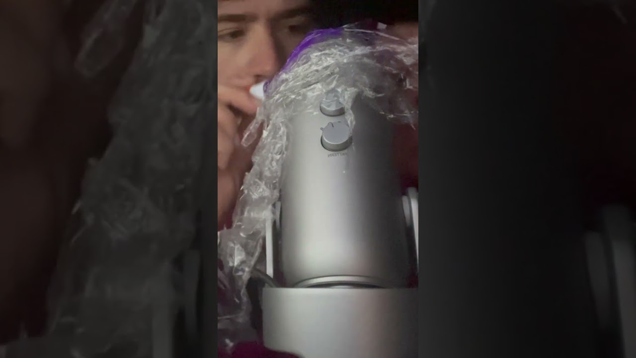 ASMR- glue on mic #tingles #asmrtriggers #blueyetimic #relax #asmrshorts