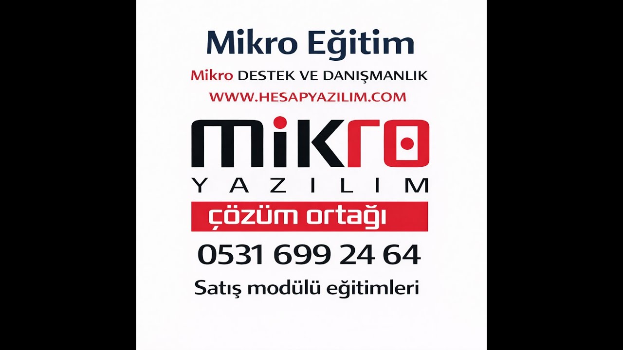 Mikro Program Eğitim ve Destek, Satış modülü eğitimleri