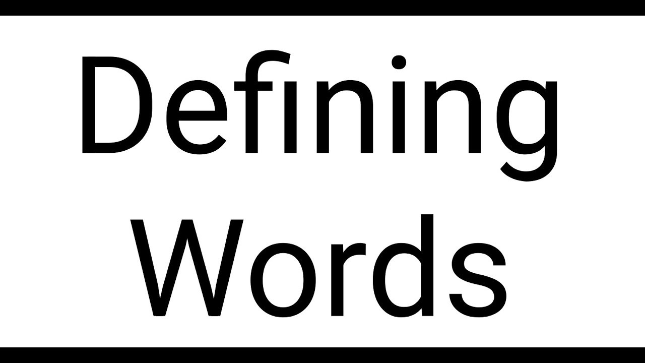 Defining Words - Livestream 2
