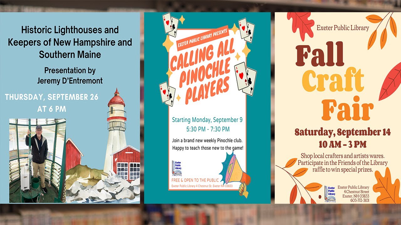 Fall Craft Fair Inbound || The Exeter Public Library for August 12th