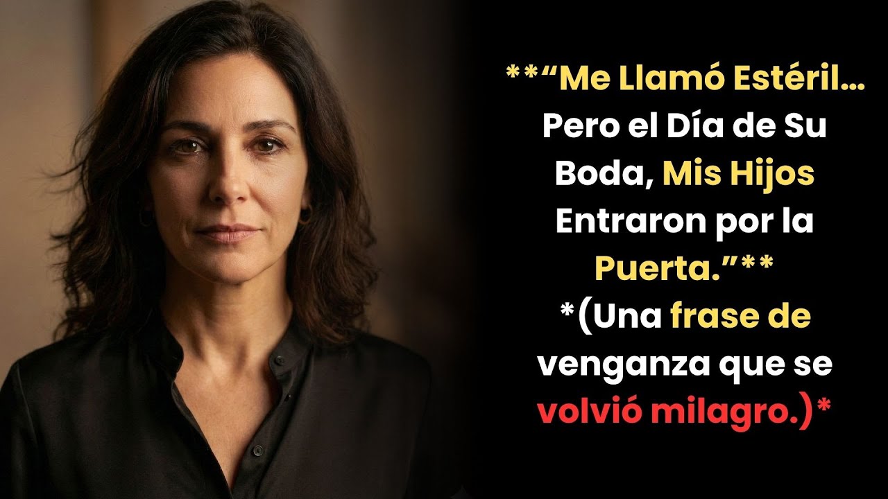 Esta es Él Me Llamó Estéril… Pero el Día de Su Boda, Mis Hijos Entraron por la Puerta una historia s