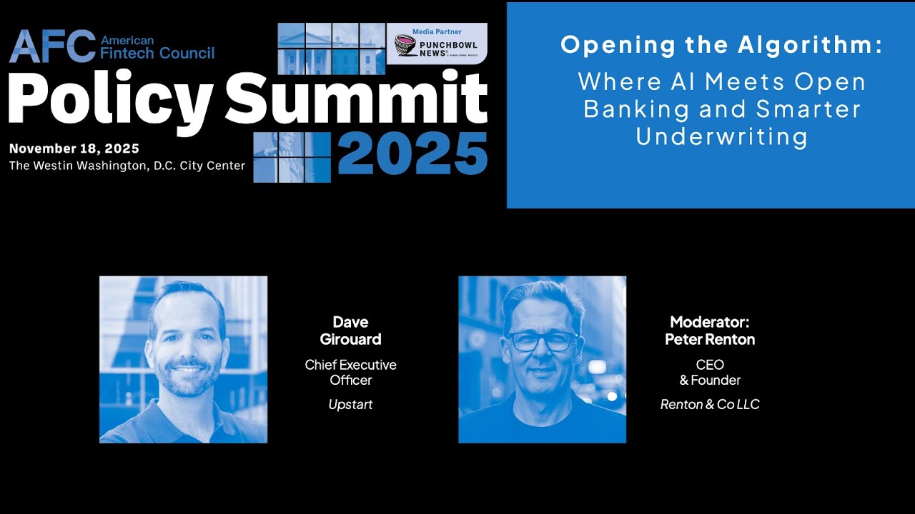 AFC Policy Summit 2025 | Opening the Algorithm: Where AI Meets Open Banking and Smarter Underwriting