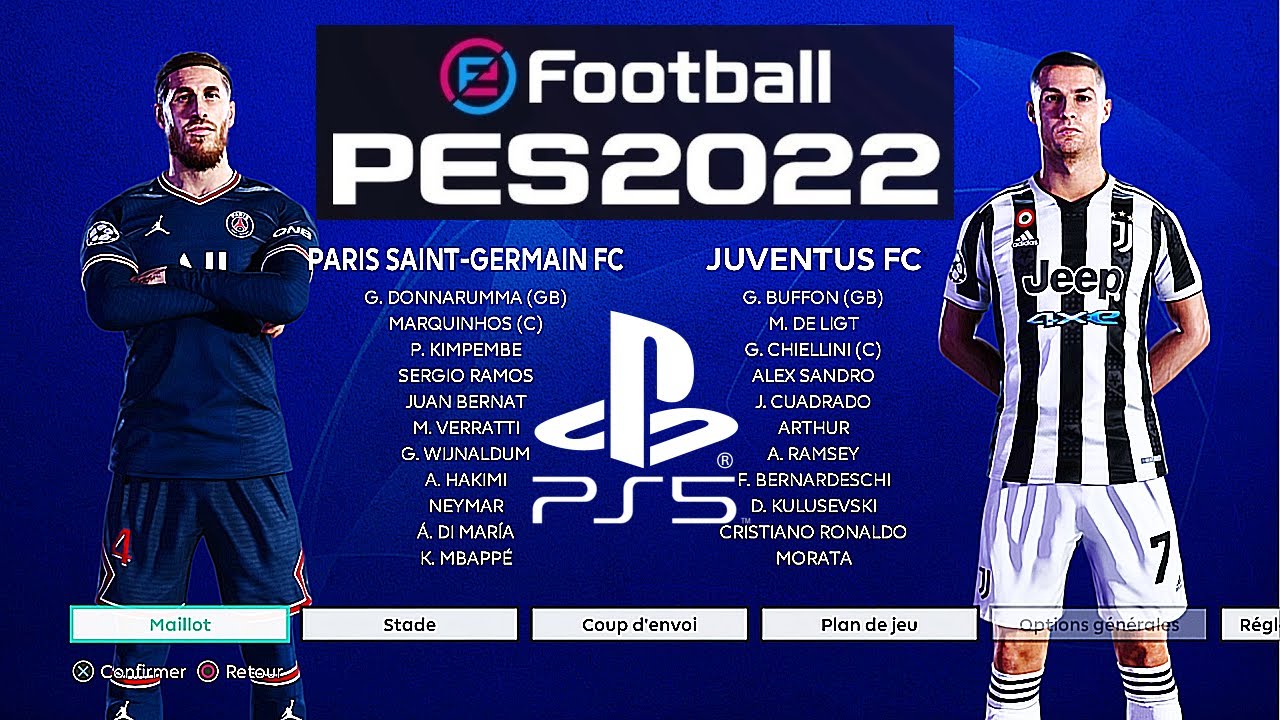 PSG vs JUVENTUS | PES 2022 PS5 MOD Champions League Ultimate 4K Texture Next Gen
