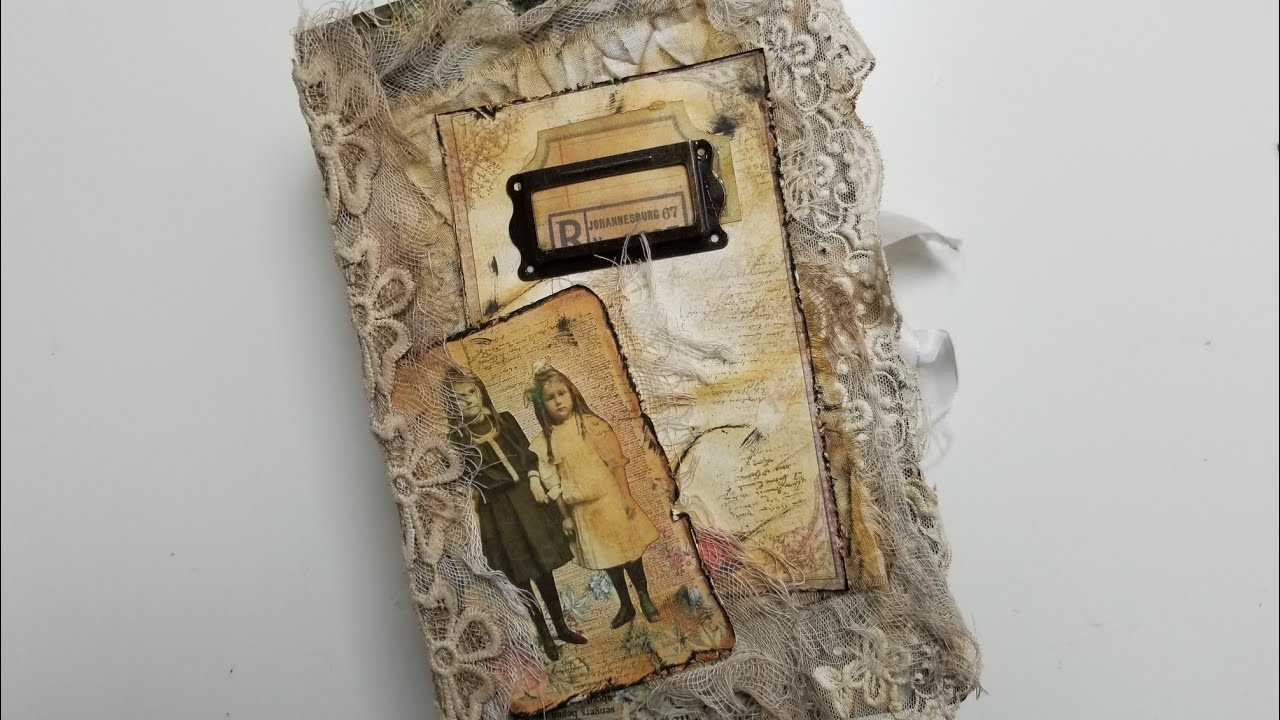 Vintage Grungy Junk Journal. Flip Through. SOLD