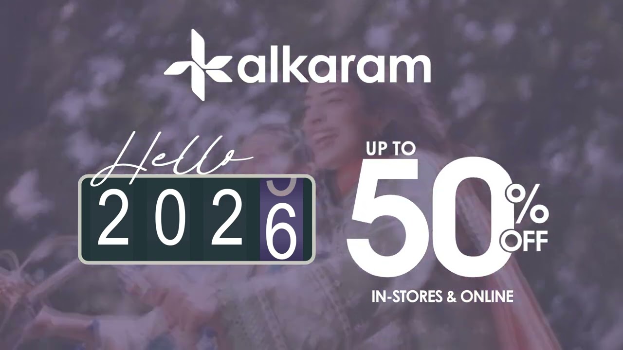 Привет, 2026 год! Эксклюзивная распродажа Alkaram со скидками до 50%.
