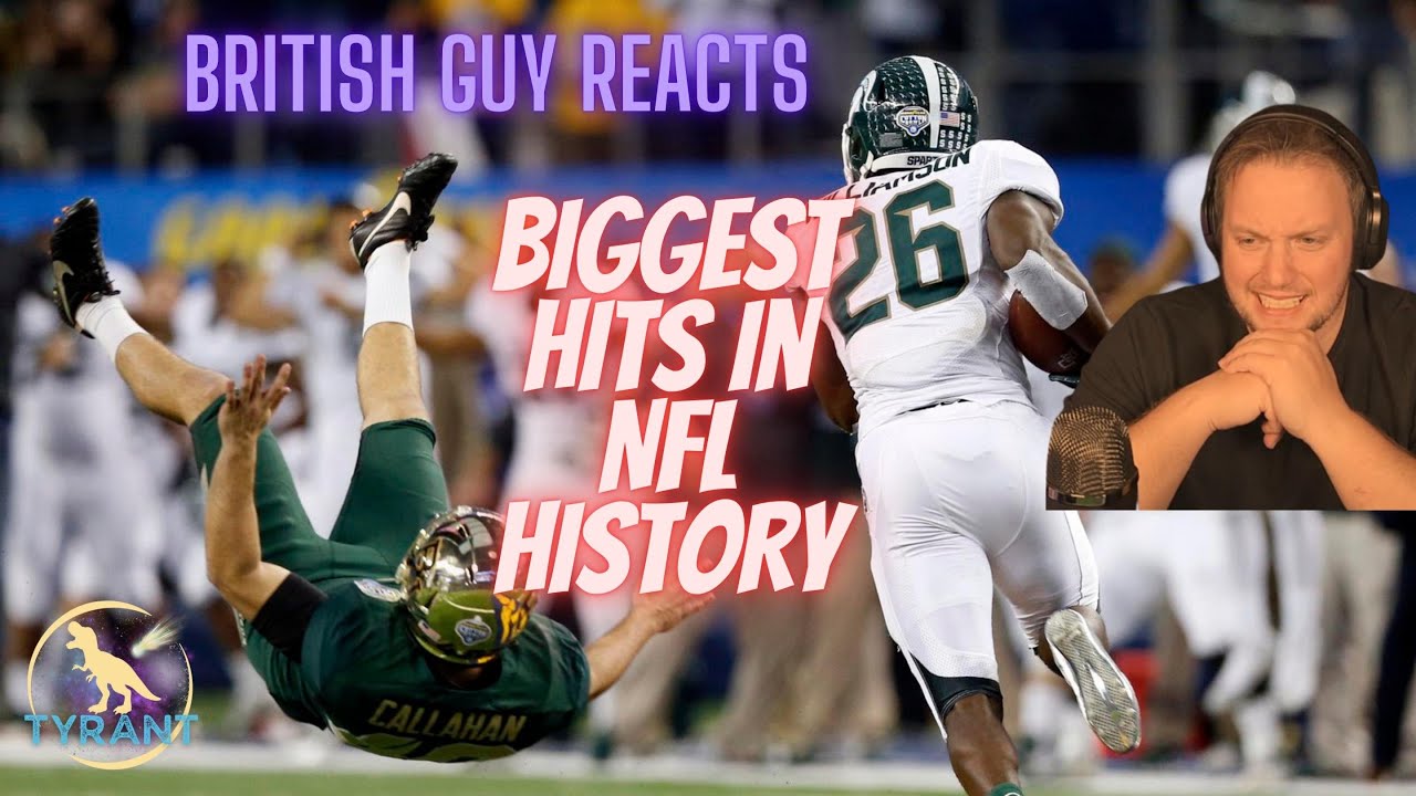 British Guy reacts to the biggest hits in NFL History!