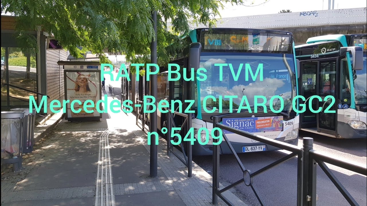 RATP: Bus TVM Mercedes-Benz CITARO GC2 n°5409 [Voyage Complet]