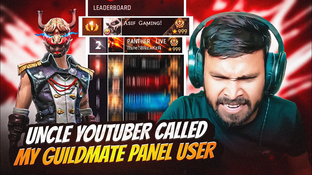 Angry Youtuber 👿 Called My Guildmate a Panel User On Live 💀 Garena Free Fire