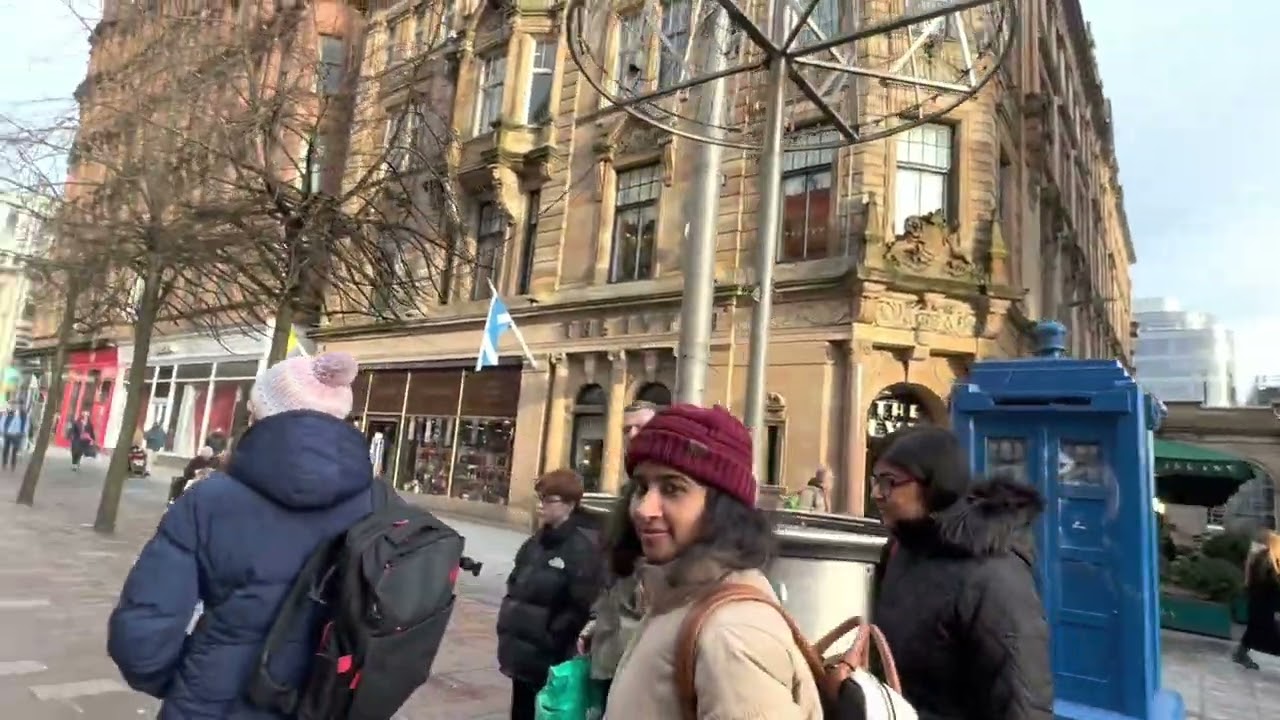 Walking through Buchanan st to Apple Store in Glasgow | Scotland