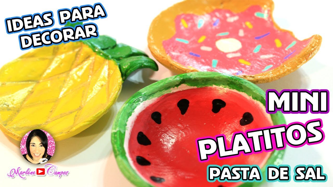 Platos decorativos hechos con Pasta de Sal FACIL por DIY con Marlene Campos