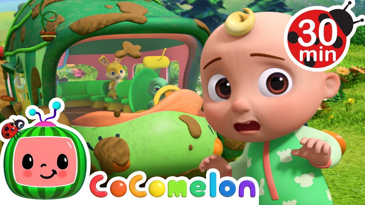Animal Bus Wash Song | JJ's Animal Time | Animals for Kids | Sing Along | Learn about Animals