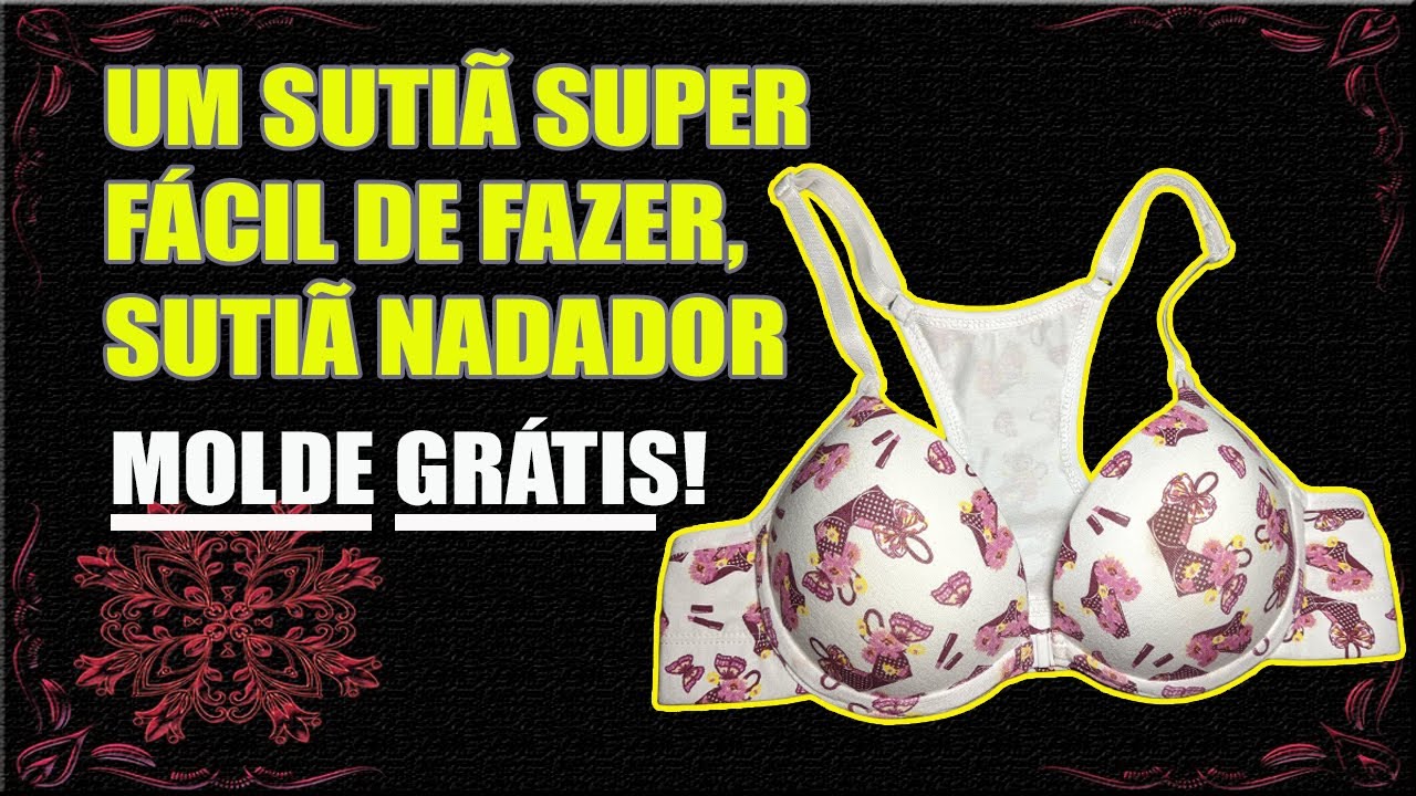Sutiã Fácil de Fazer Confortável. Sutiã Nadador | MOLDE GRÁTIS