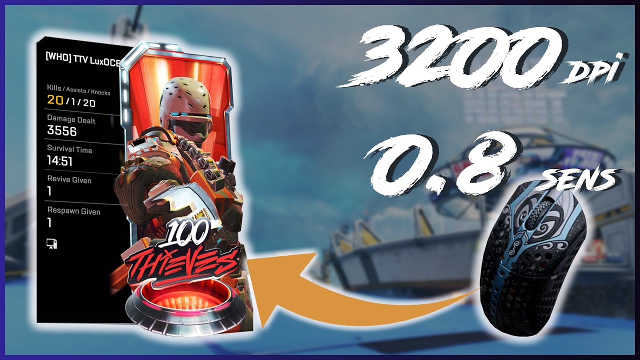 God sens gave me aimbot!! 3200 dpi 0.8 in game {Apex Legends}