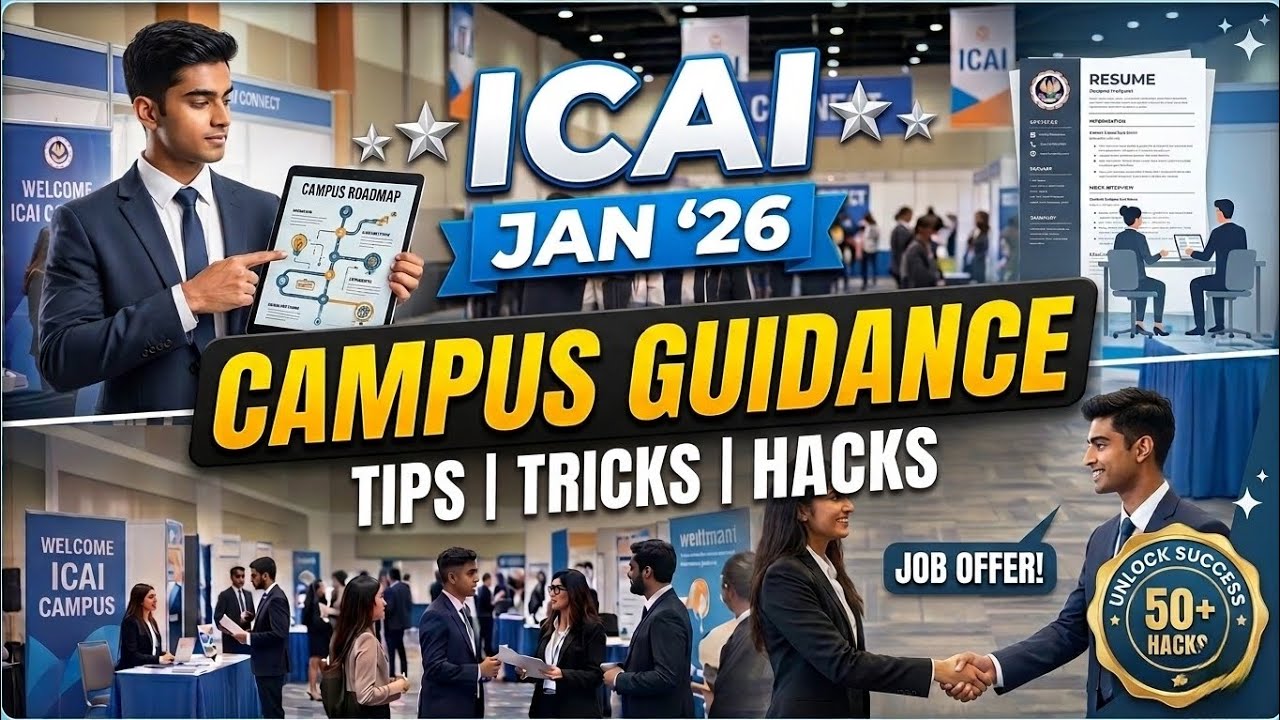 ICAI Jan'26 Campus Guidance: Tips Tricks and Hacks 