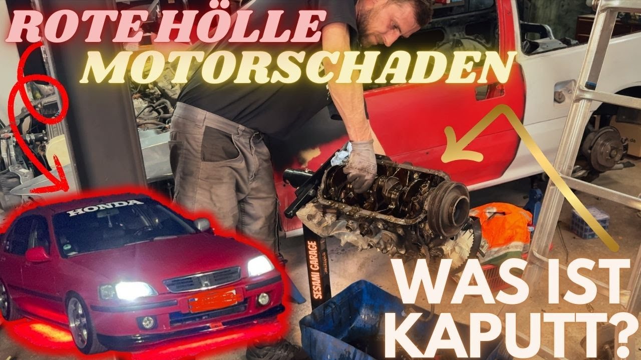 Honda Civic MB2 Motorschaden! Wir zerlegen den Motor! 4K ¥ SESAMI-Garage ¥ D-Motor Lagerschaden D14