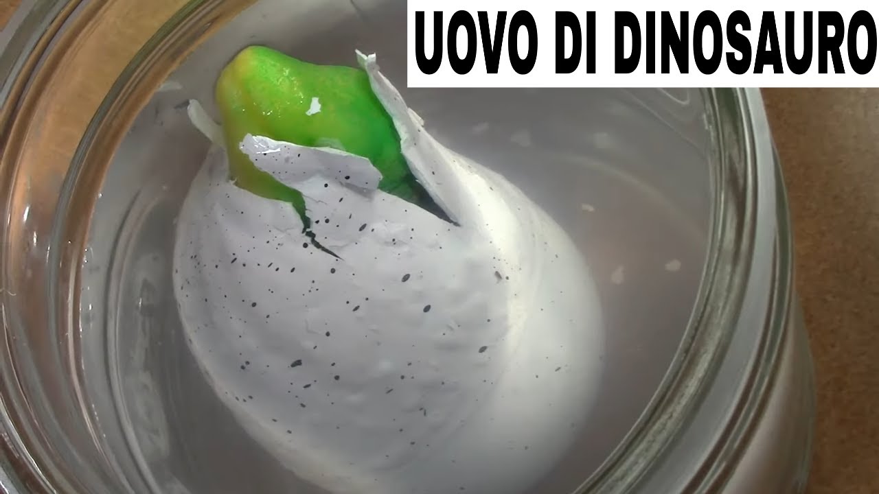 Uovo di dinosauro che si dischiude