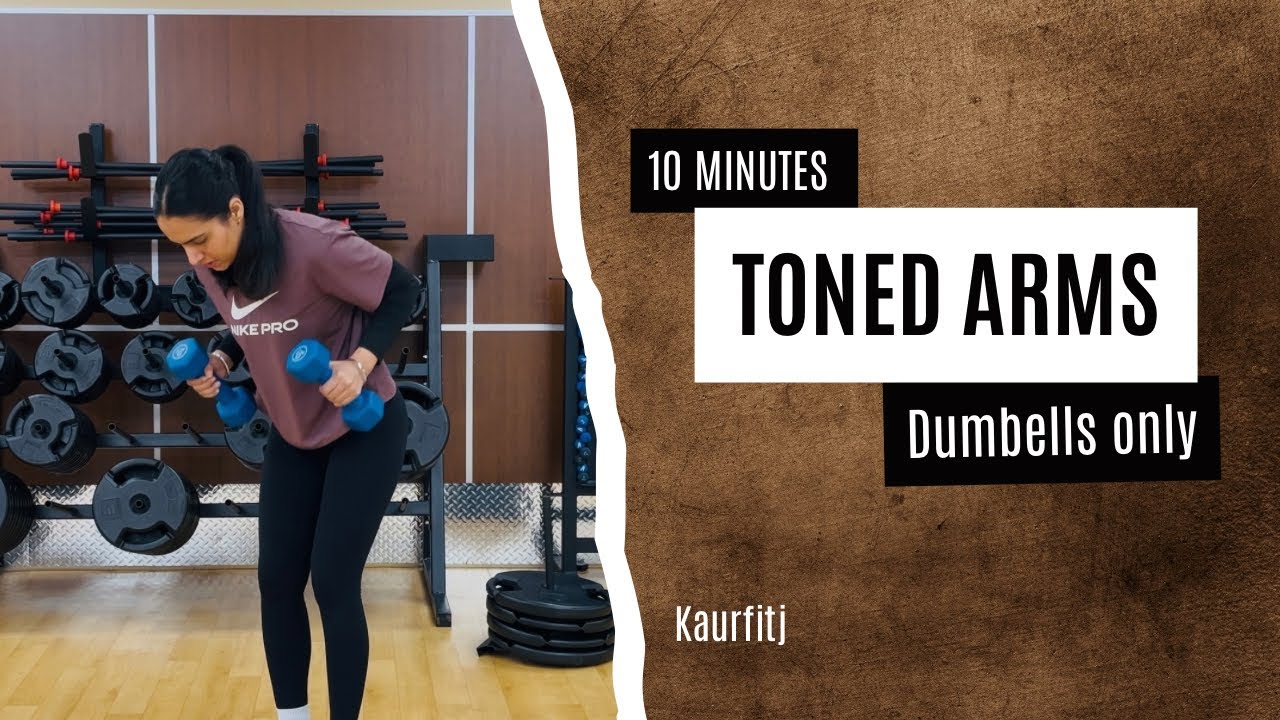 10 Minute Dumbbell Arm Workout | Tone Shoulders, Biceps & Triceps 