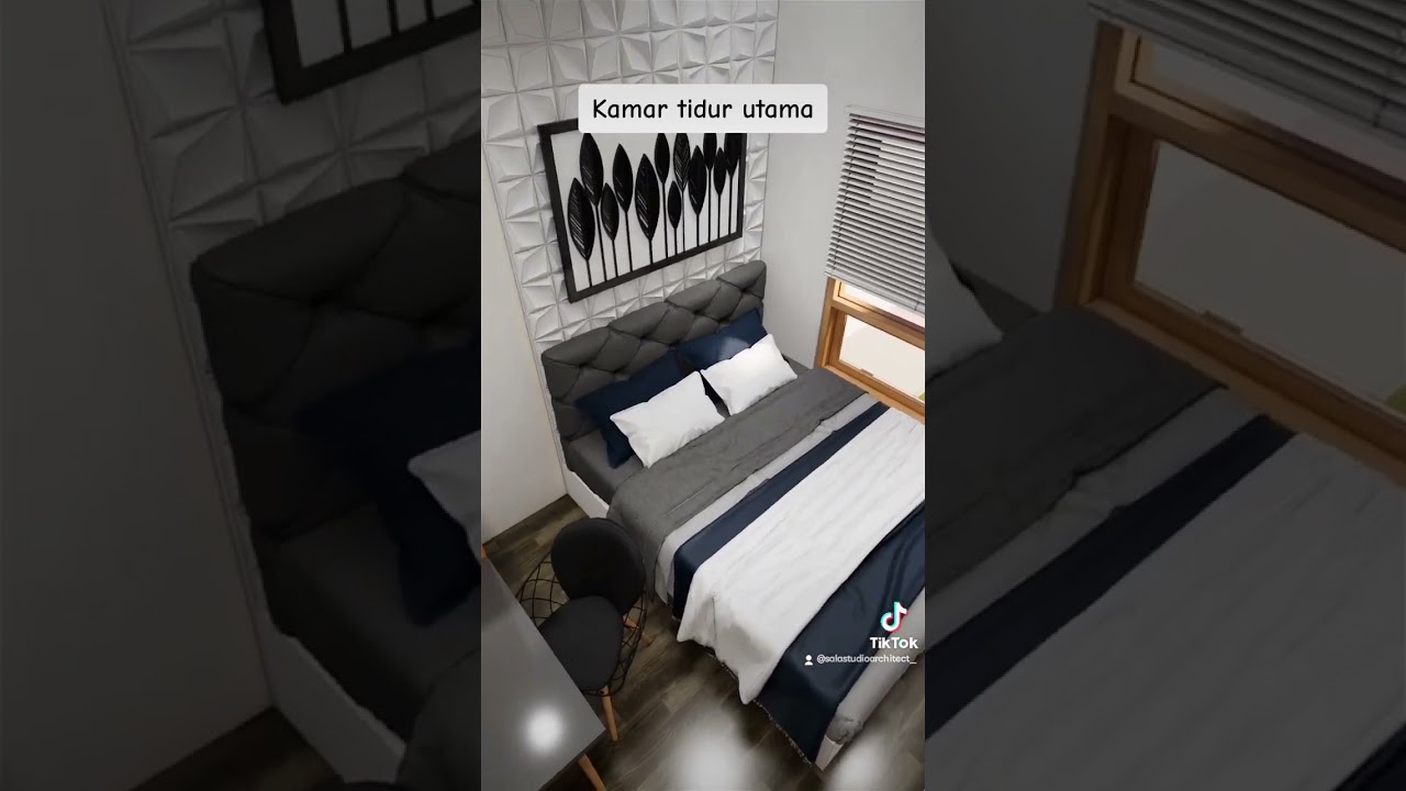 Desain rumah minimalis di lahan 5x12 meter 2 kamar tidur 1 lantai