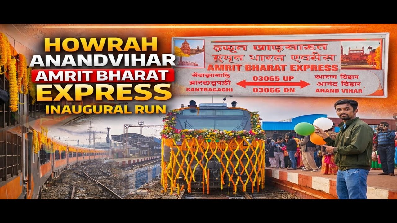 HOWRAH ANAND VIHAR AMRIT BHARAT EXPRESS INAUGRAL RUN (SANTRAGACHI ANANVIHAR)
