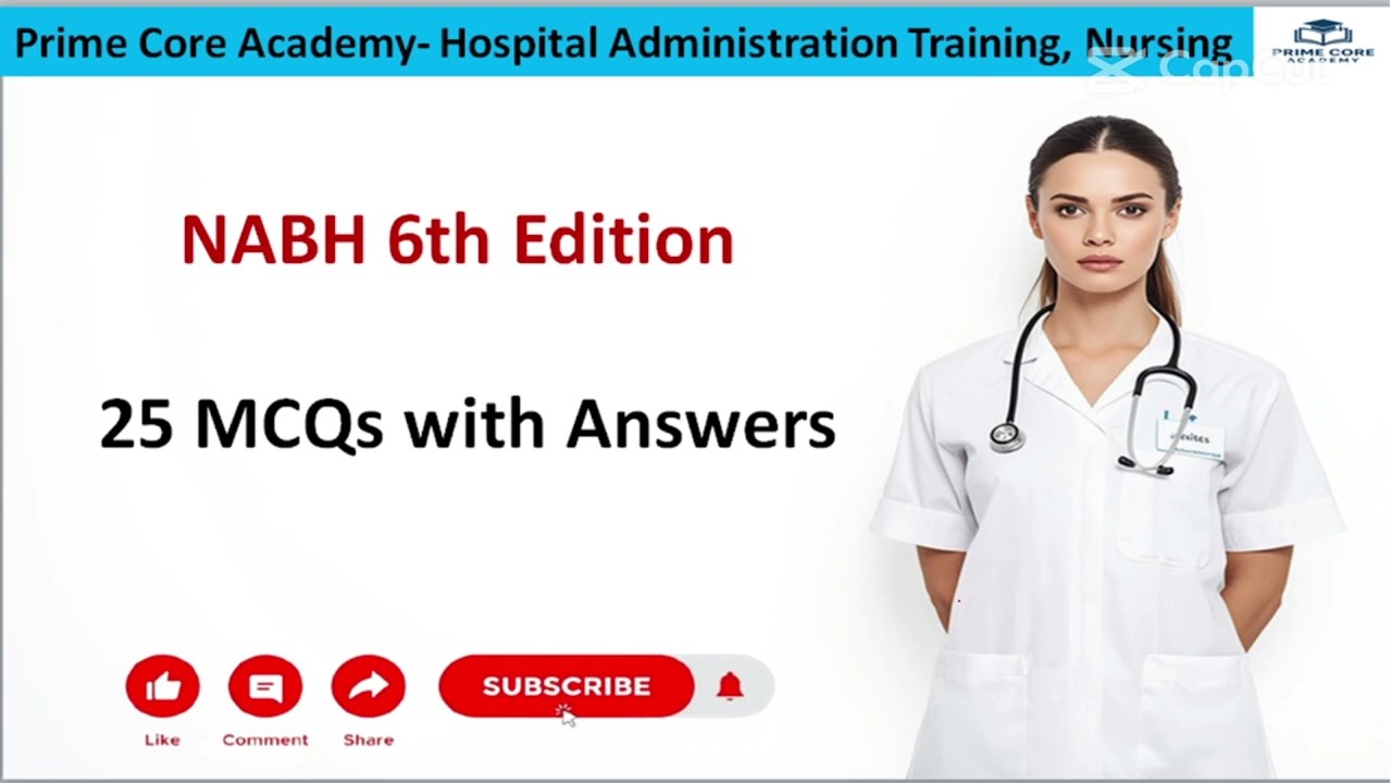 NABH 6th Edition MCQs | Top 25 NABH Questions and Answers | Hospital Quality Standards | Video 1