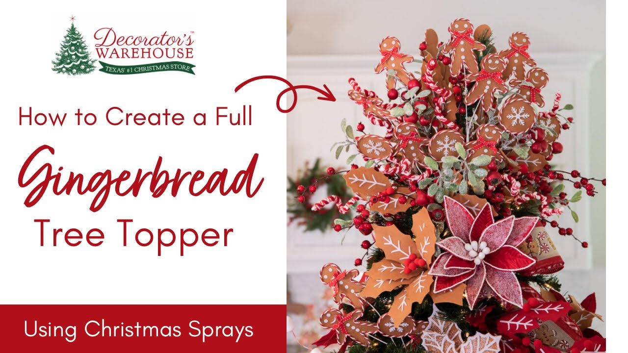 Gingerbread Christmas Tree Topper Tutorial