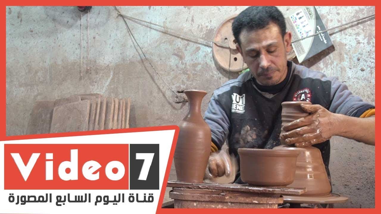 قرية الفرستق   يا حلاوة صناعة الفخار من طين بلدنا