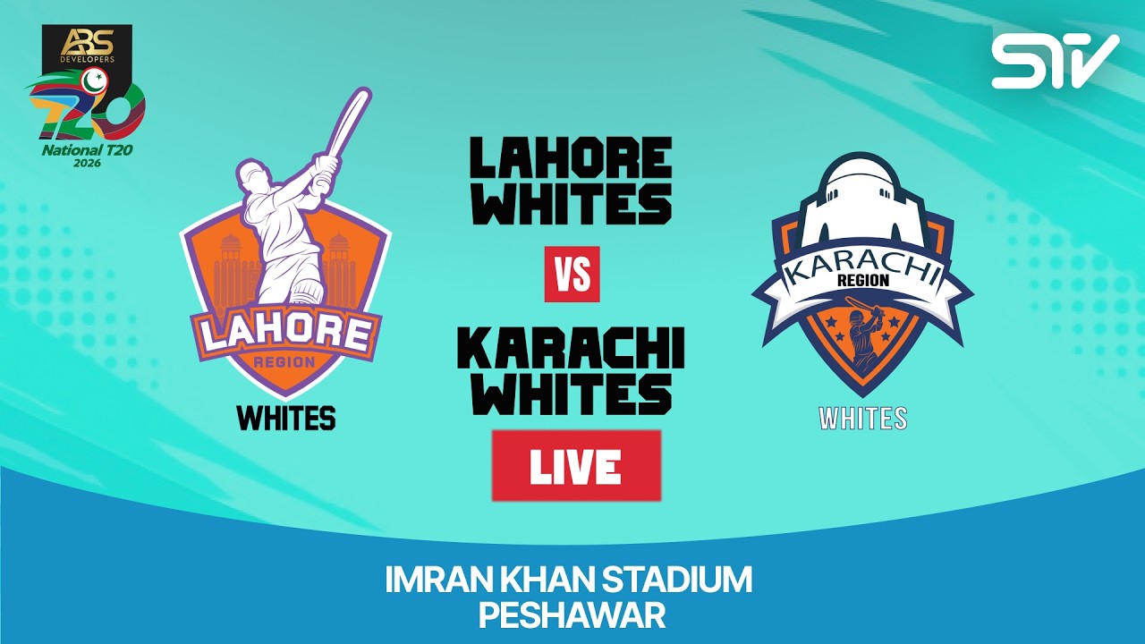 LIVE | Lahore Region Whites - Karachi Region Whites  | M 17 | ABS Developers National T20 Cup | 2026