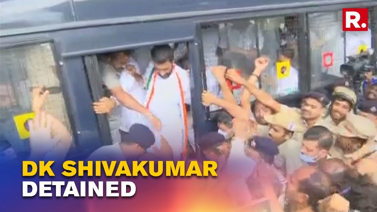 Bengaluru: KPCC Chief DK Shivakumar Detained As Congress Continues Pan-India Protests