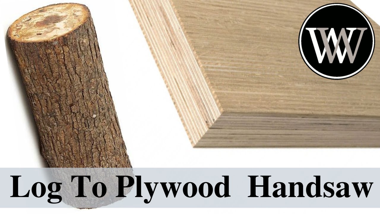 Making Plywood From a Log With Hand Tools!